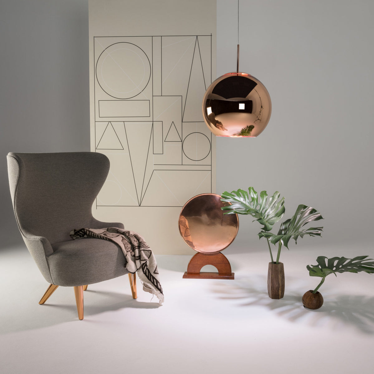 Copper Round 45cm Pendant - Tom Dixon