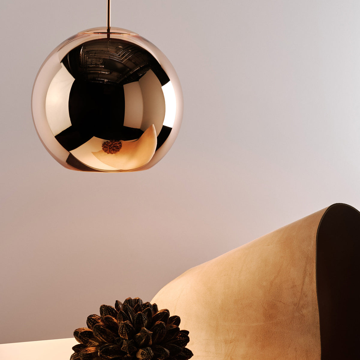 Copper Round 25cm Pendant - Tom Dixon