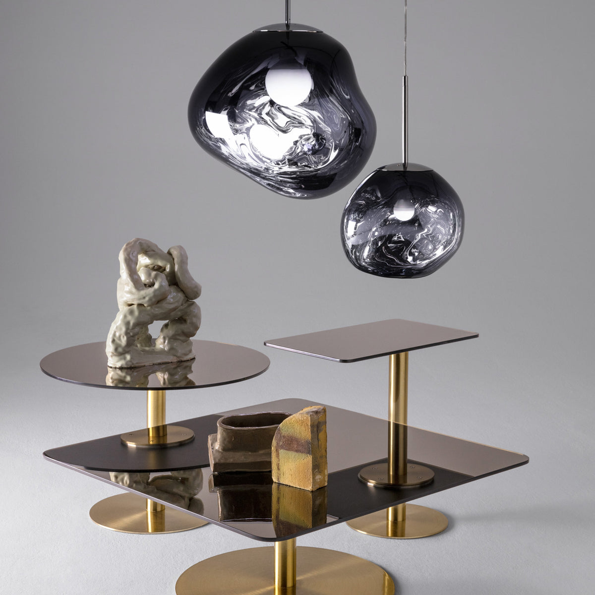 Flash Circle Table - Brass by Tom Dixon