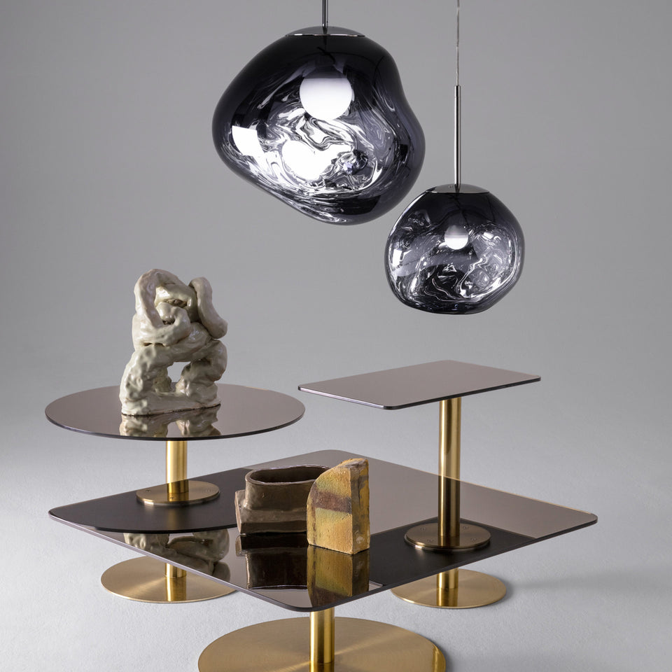 Flash Square Table - Brass by Tom Dixon