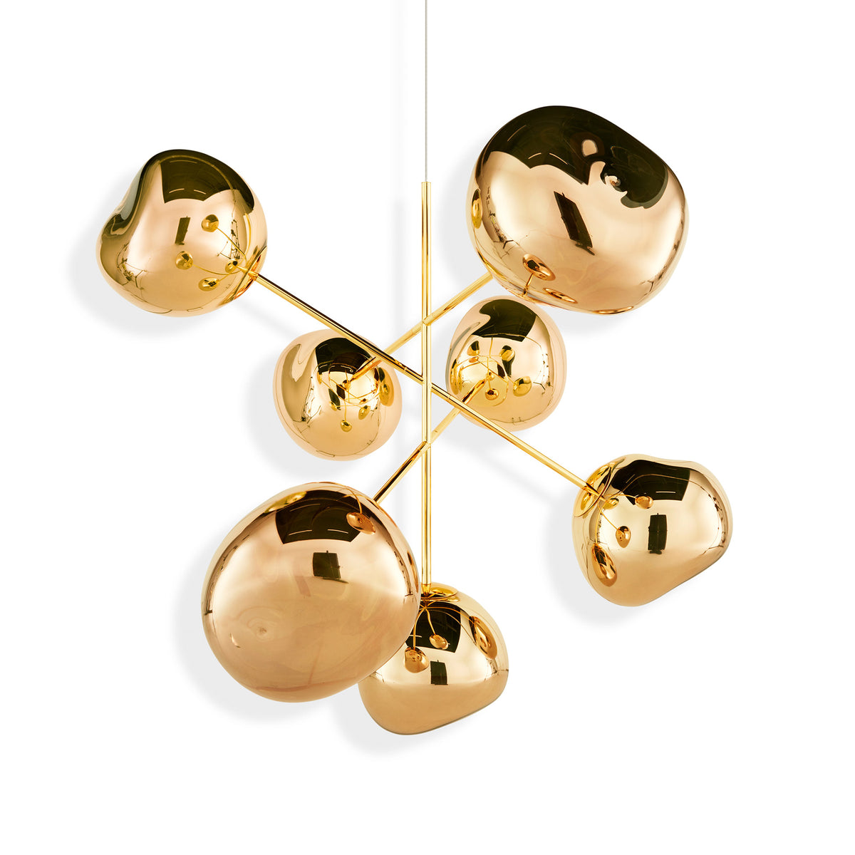 Melt Large Chandelier Gold Pendant by Tom Dixon