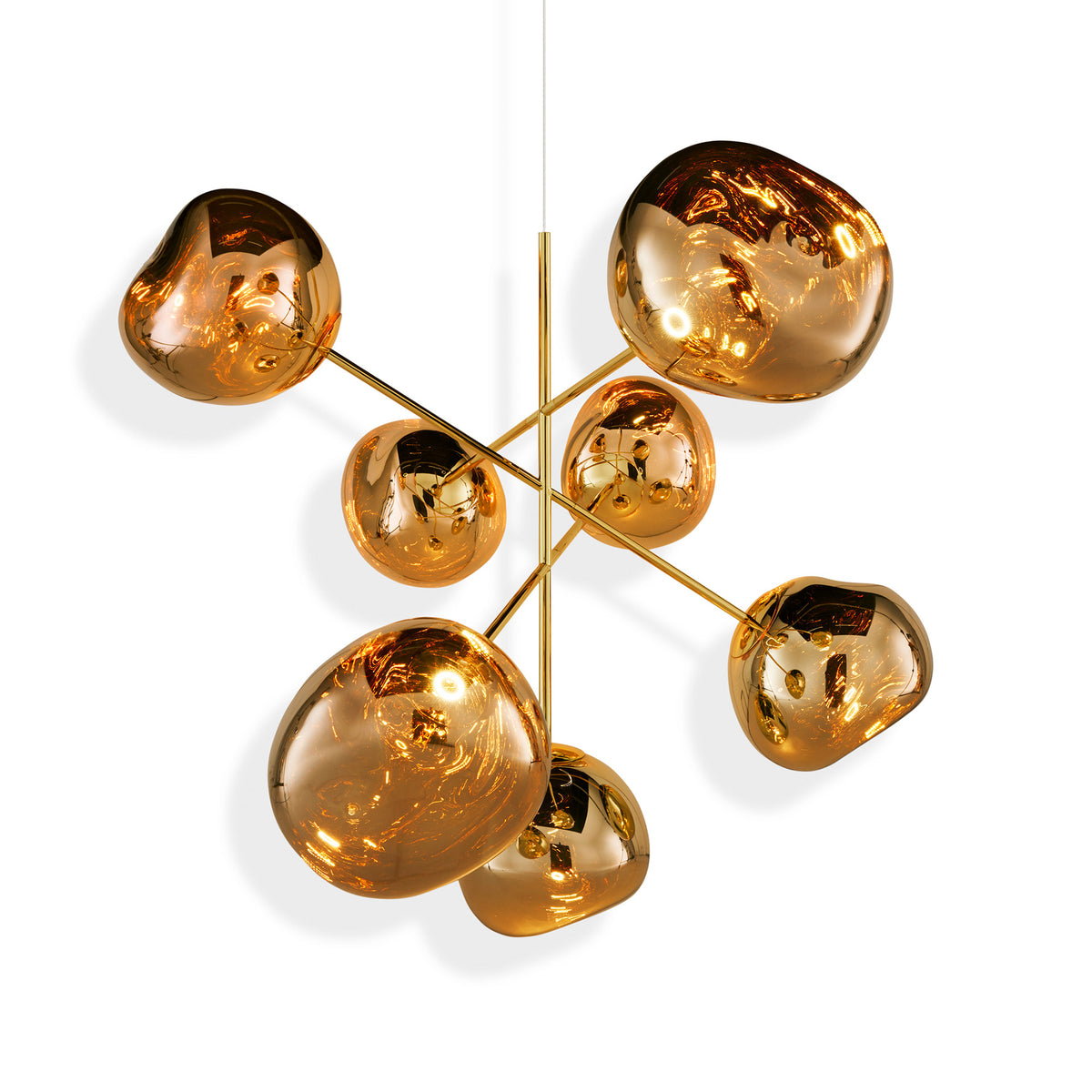 Melt Large Chandelier Gold Pendant by Tom Dixon