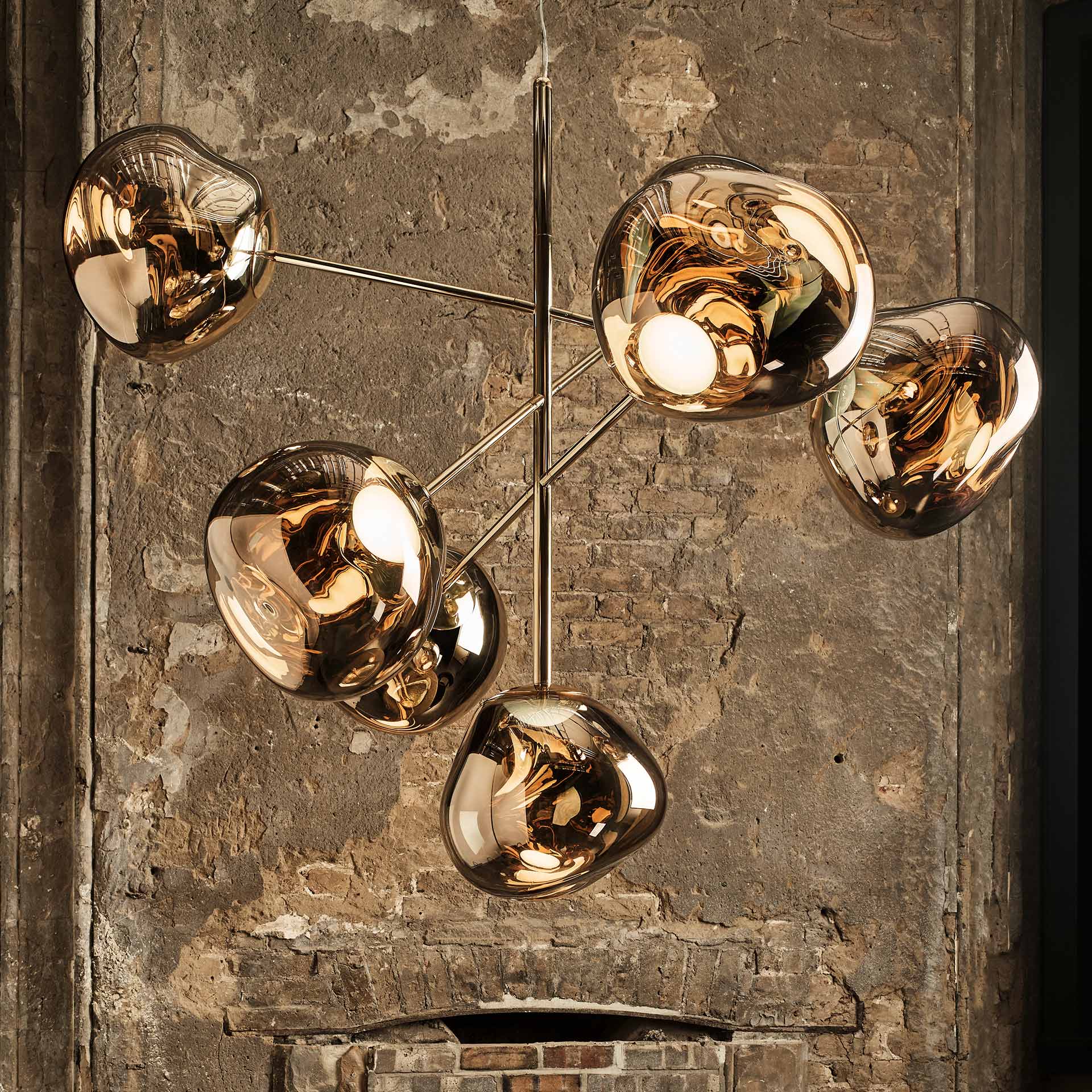 Melt Large Chandelier Copper Pendant by Tom Dixon – Vertigo Home