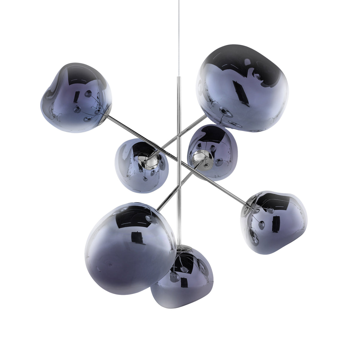 Melt Large Chandelier Smoke Pendant by Tom Dixon