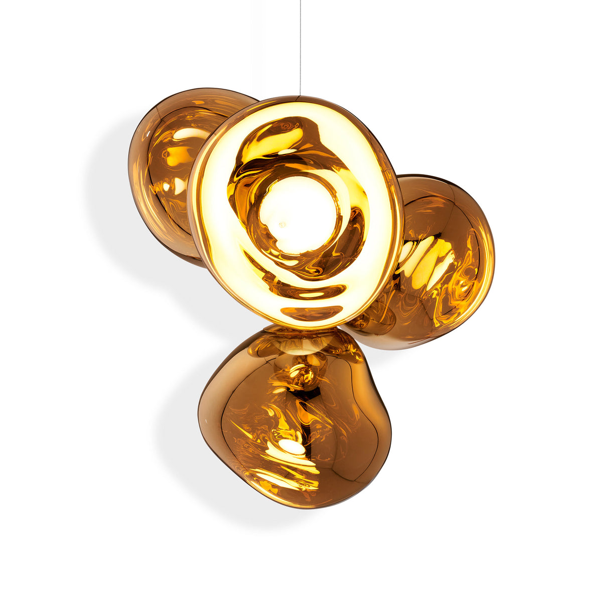 Melt Small Chandelier Gold Pendant by Tom Dixon