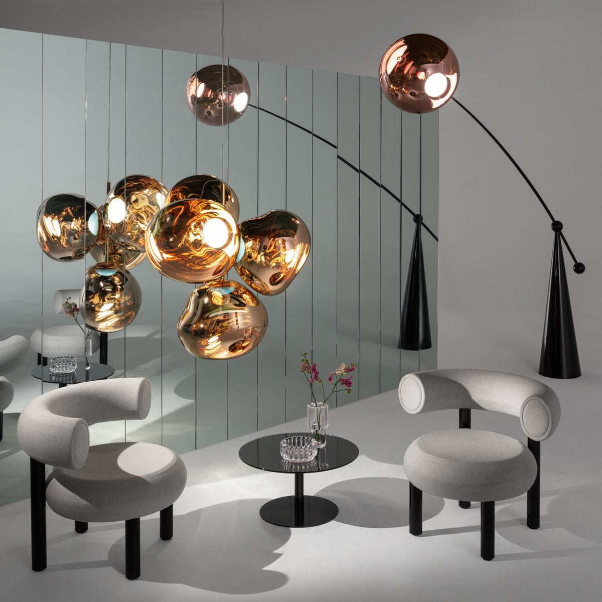Melt Small Chandelier Copper Pendant by Tom Dixon