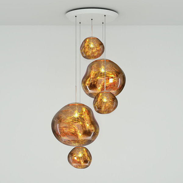Melt Gold Large Round Pendant System by Tom Dixon