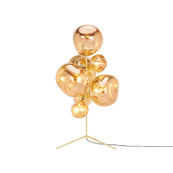 Melt Stand Chandelier Gold by Tom Dixon