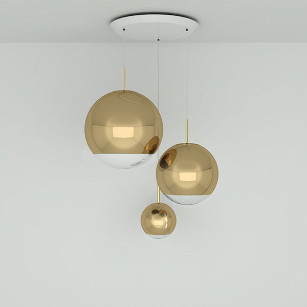 Mirror Ball Round Pendant System - Gold by Tom Dixon