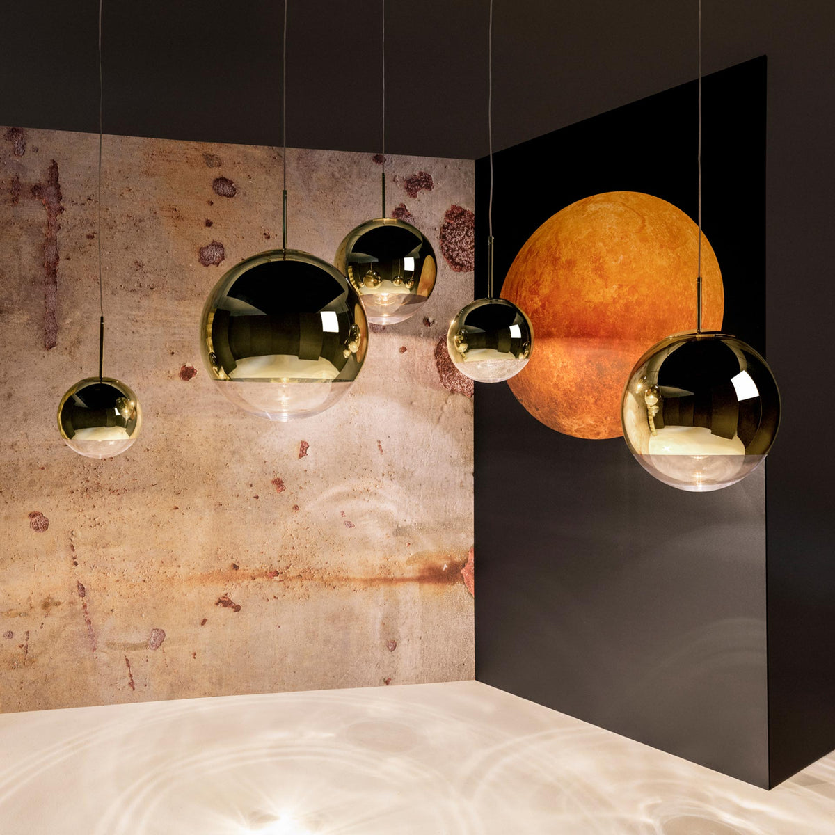 Mirror Ball Gold 25 Pendant by Tom Dixon