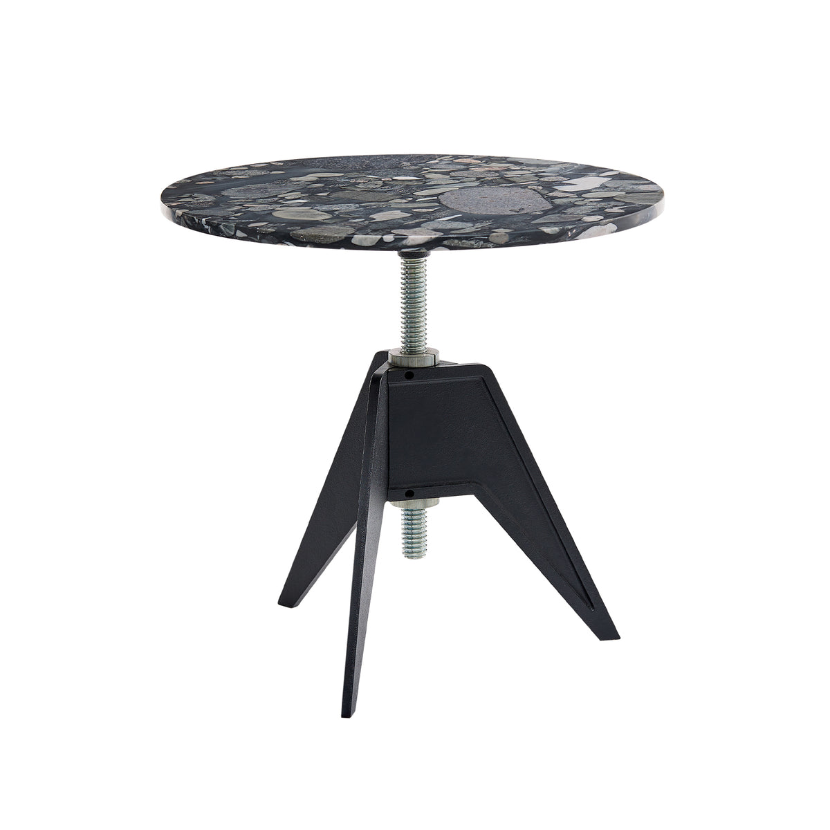 Screw Cafe Table - Pebble Marble Top by Tom Dixon
