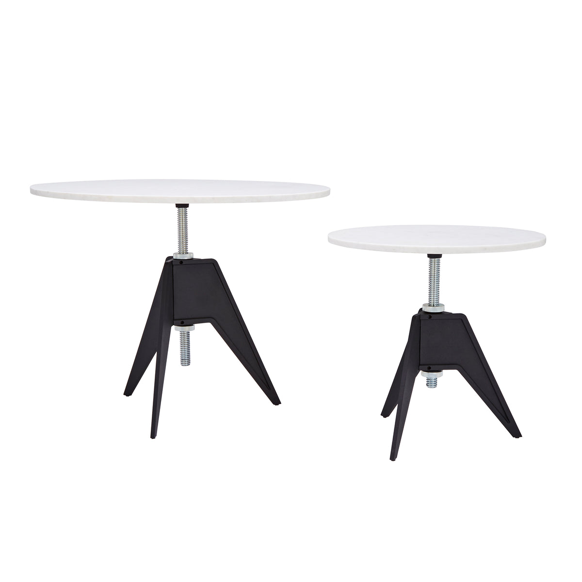 Screw Cafe Table - White Marble Top by Tom Dixon