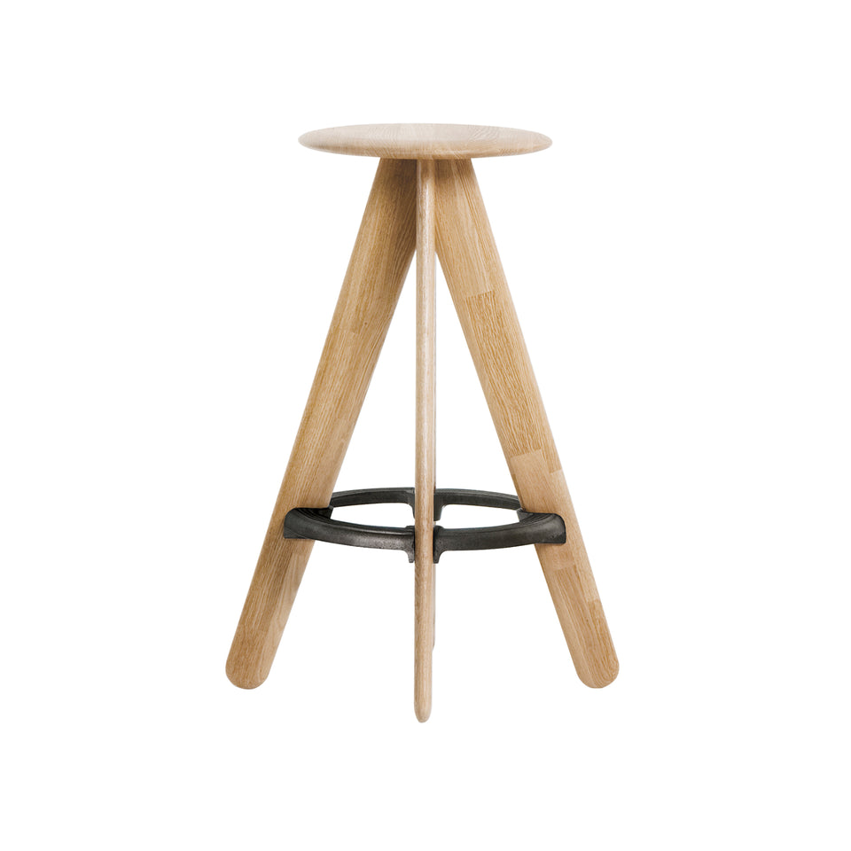 Slab Bar Stool in Natural by Tom Dixon