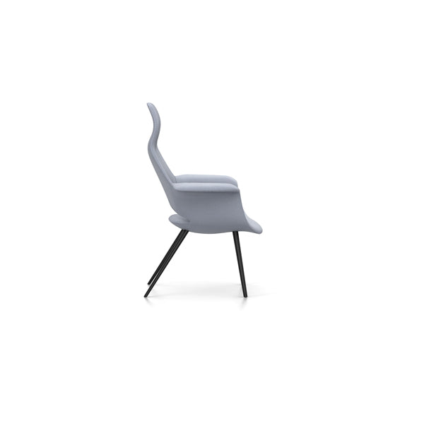 Organic Highback Chair in Hopsak Fabric by Eames & Saarinen