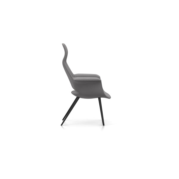 Organic Highback Chair in Hopsak Fabric by Eames & Saarinen