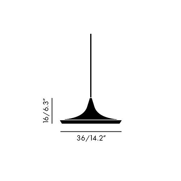 Tom Dixon Beat Light - Wide - Black