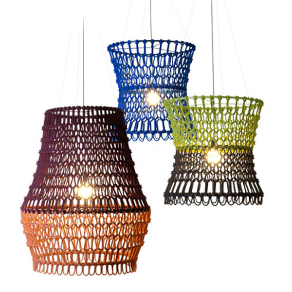 Carousel Hanging Lamp Dark Plum / Orange by Kenneth Cobonpue for Hive - Vertigo Home