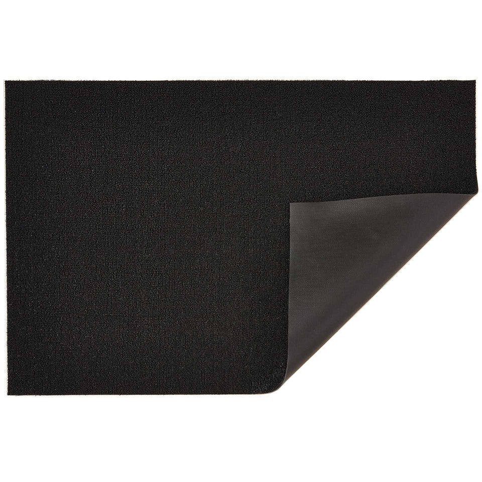 Black Solid Shag Mat by Chilewich
