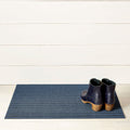 Blueberry Breton Stripe Shag Mat by Chilewich