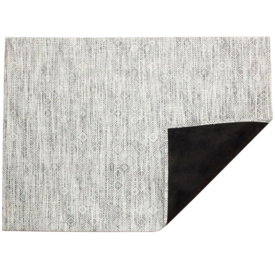 White Black Mosaic Woven Floor Mat by Chilewich