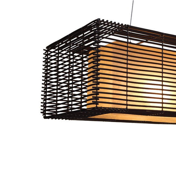 Kai Rectangular Hanging Lamp Slim by Kenneth Cobonpue for Hive - Vertigo Home
