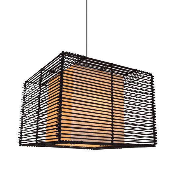 Kai Square Pendant Lamp Medium by Kenneth Cobonpue for Hive - Vertigo Home