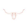 Bend Long Horn Geometric Animal Trophy Head - Vertigo Home