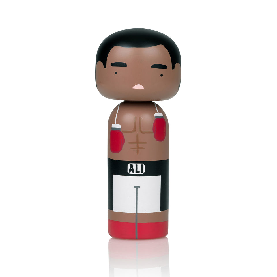 Muhammad Ali Wooden Kokeshi Doll by Sketch.inc for lucie kaas