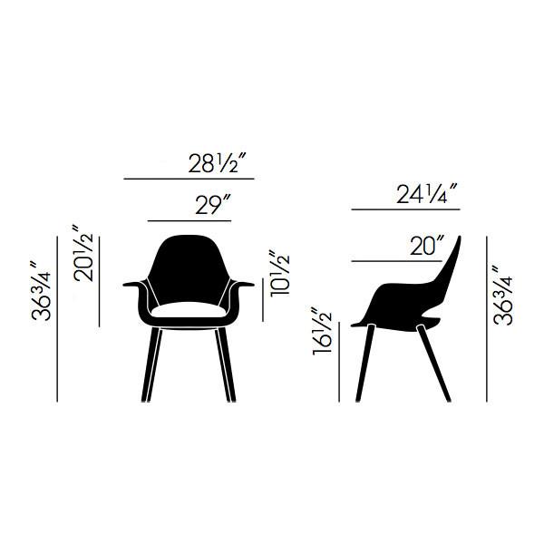 Organic Conference Chair in Cosy 2 Fabric by Eames & Saarinen